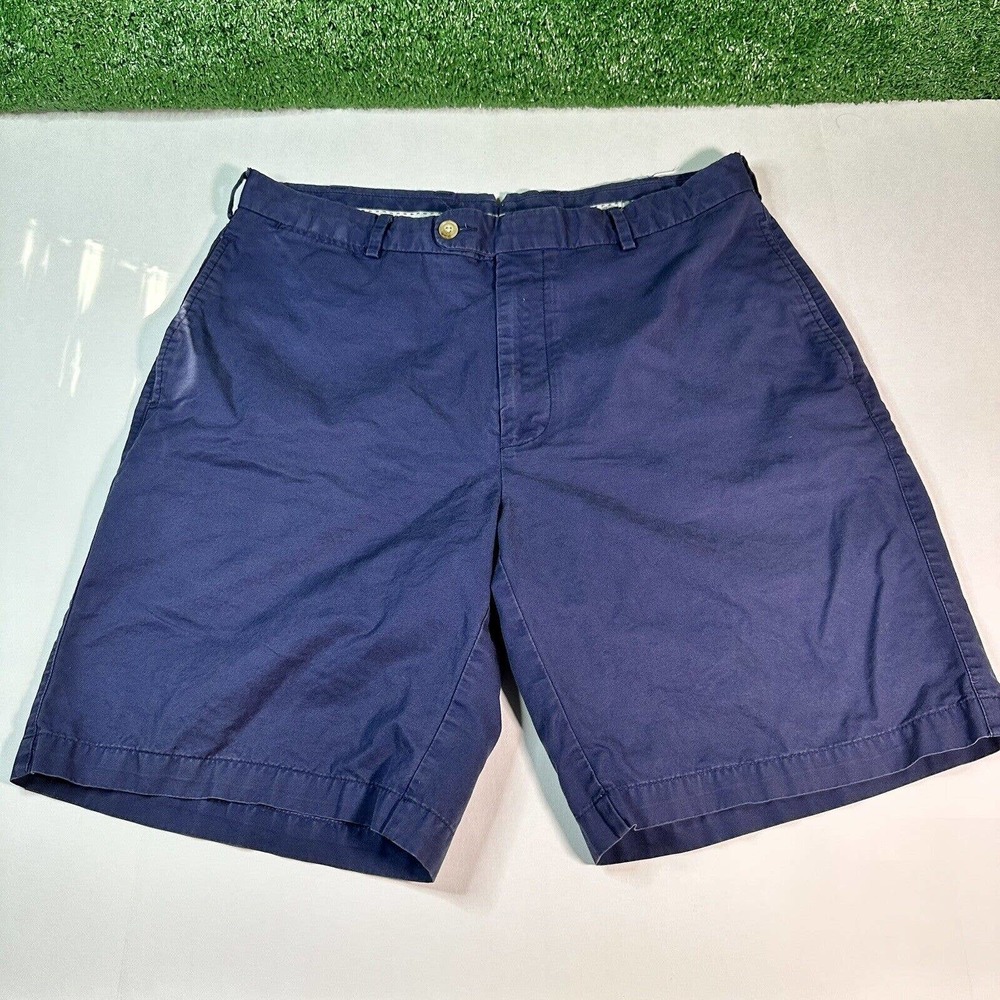 Peter Millar Shorts Men's 35W 9 Blue Solid Golf ⛳ Cotton